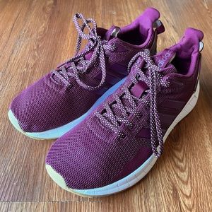 Adidas Questar Ride Cloudfoam Mesh Athletic Tennis Shoes Maroon